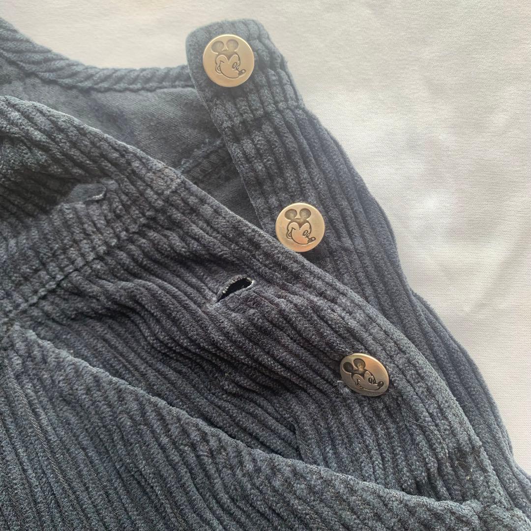 ヴィンテージ　ディズニー　ミッキー　コーデュロイ オーバーオール L 男女兼用