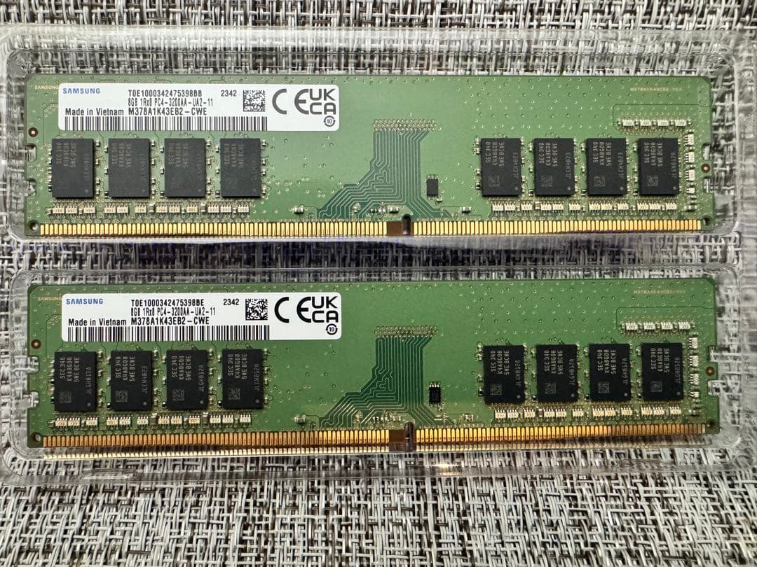 DDR4-3200 8GB×2枚 計16GB デスクトップ用