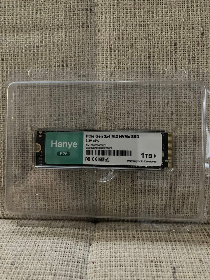 内蔵型SSD Hanye E26 1TB PCIe Gen 3 x4 M.2 NVMe SSD