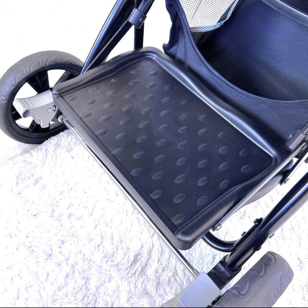 【未使用級】カトージ 二人でゴーDX 二人乗り ベビーカー デニム 付属品完備