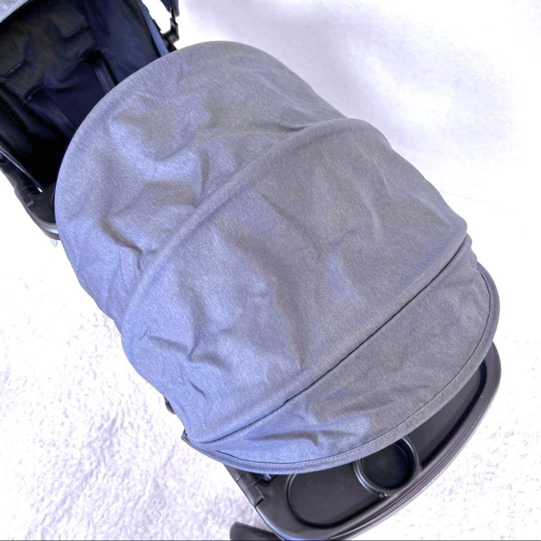 【未使用級】カトージ 二人でゴーDX 二人乗り ベビーカー デニム 付属品完備