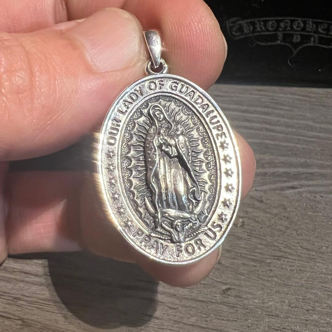 3D(立体)彫刻マリアメダルネックレス｜Silver925｜シルバー925