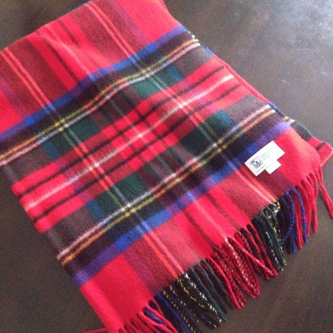 Johnstons of Elgin タータンチェック ストール