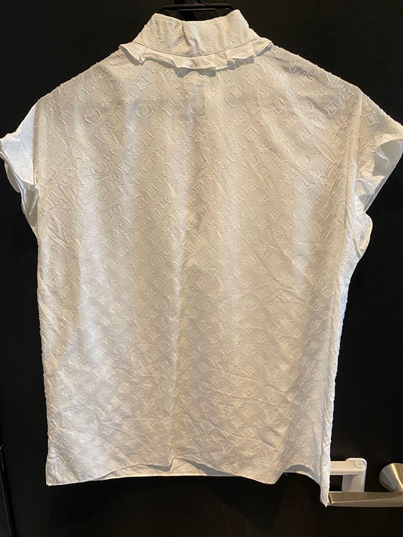 【超美品】箱あり　Louis Vuitton フリルブラウス ホワイト　38
