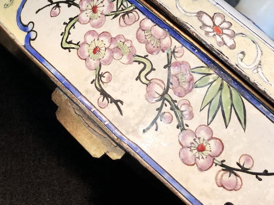 【 清朝JEWELBOX 】　七宝加彩　古玩骨董