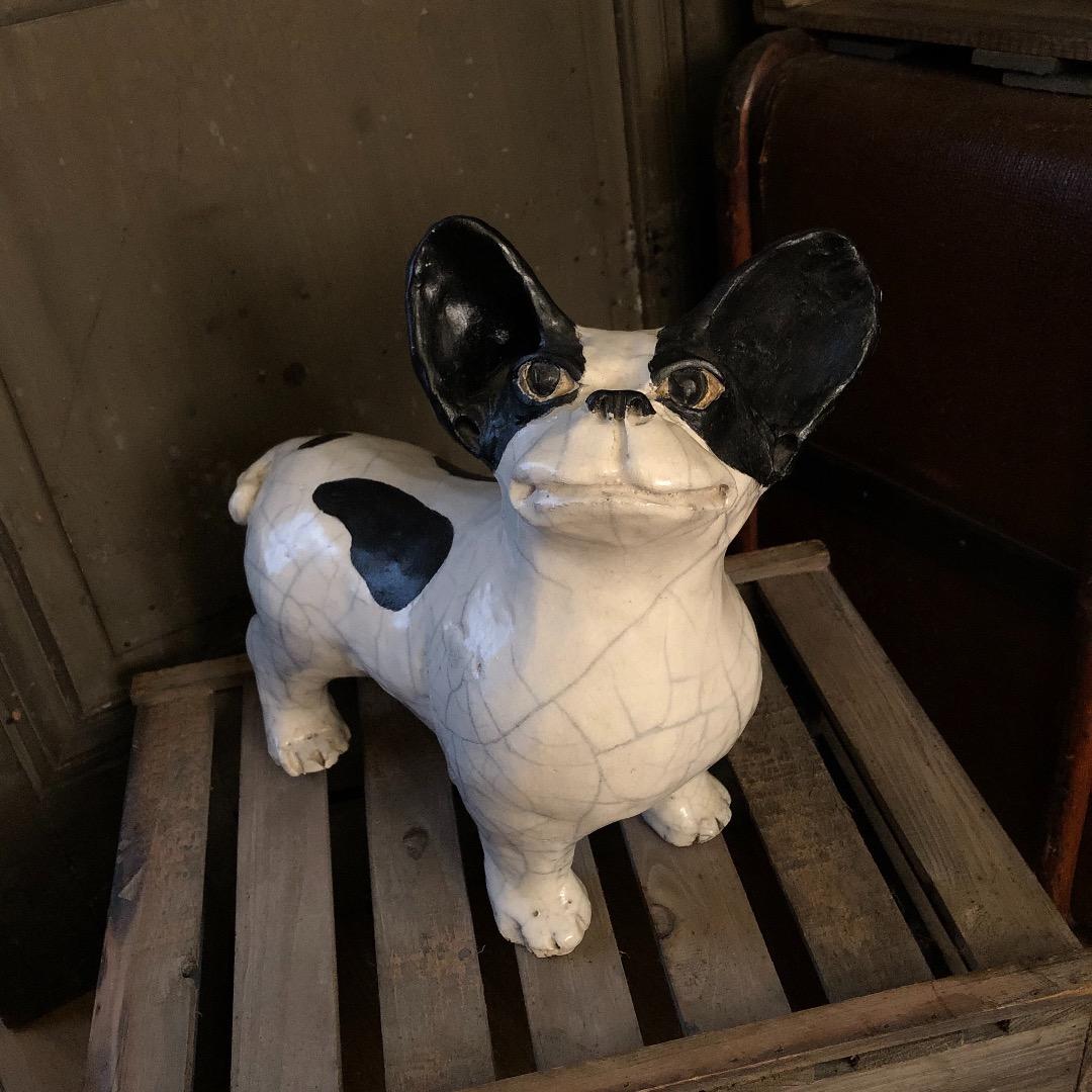 【SALE】フレンチブルドッグ　ボストンテリア 置物 （フランス）