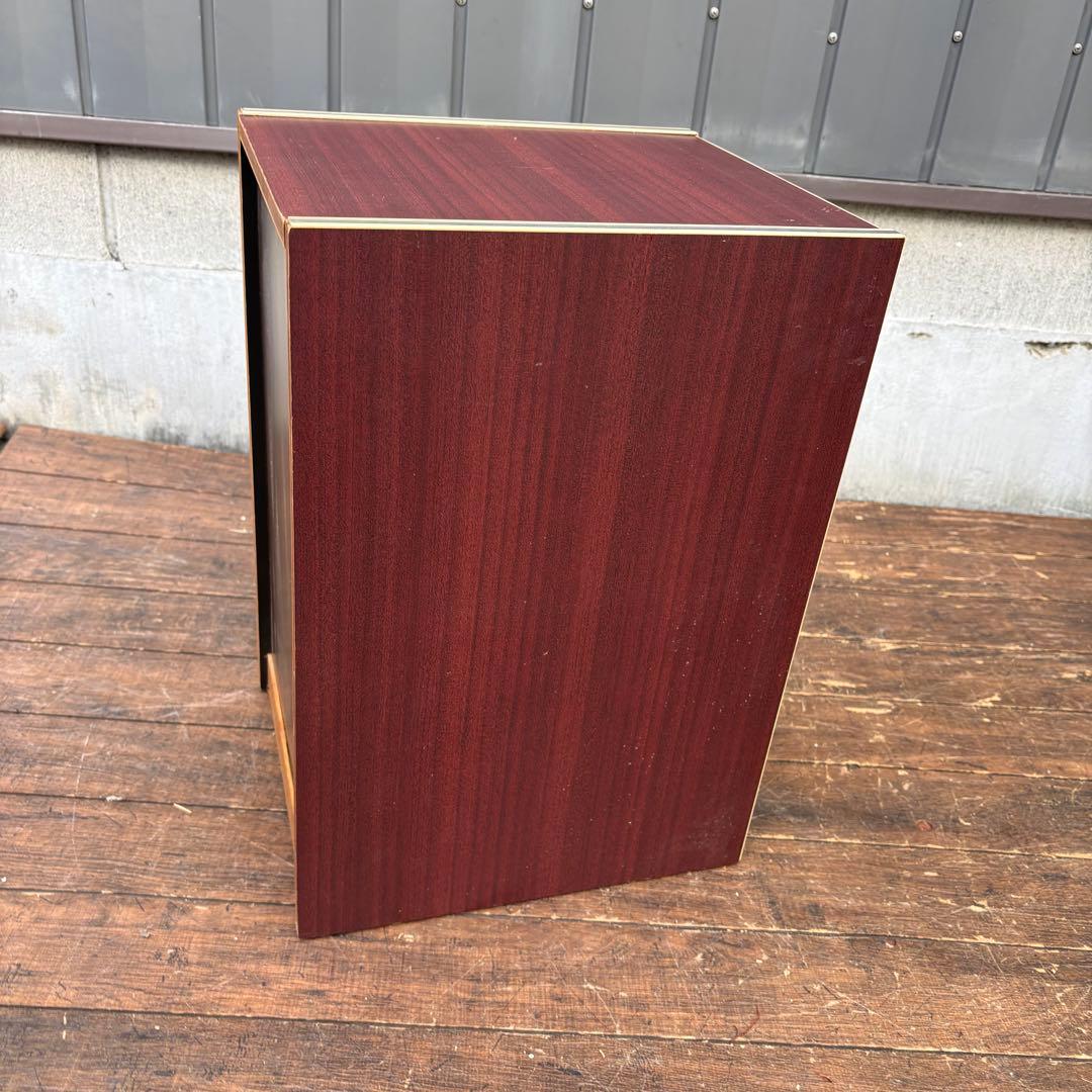 C1 昭和レトロ レトロポップ 木製ミニチェスト 丸型取っ手 5段 古家具古道具