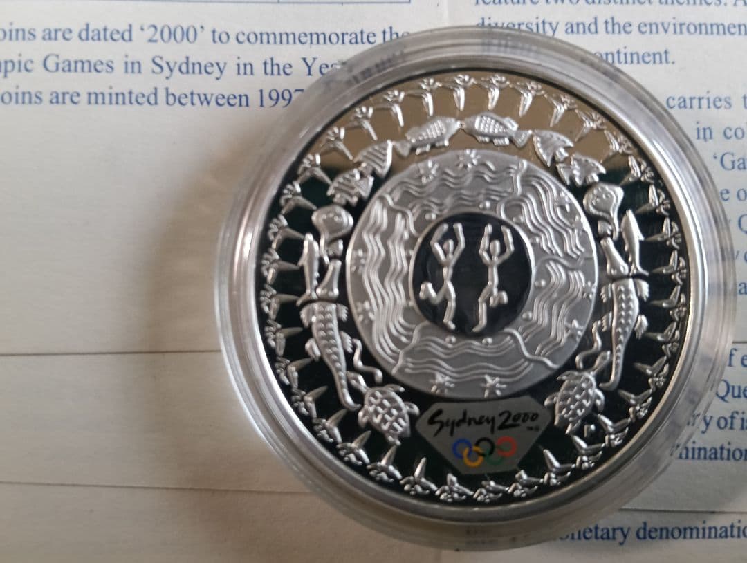 王立造幣局発行 オーストラリア シドニーオリンピック銀貨 純銀 総重量 221g