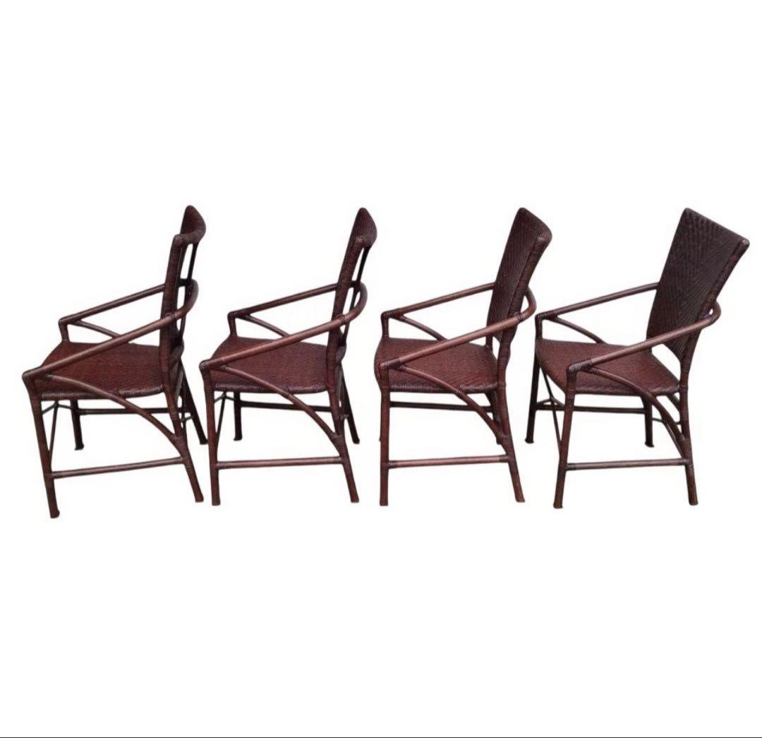 未使用級 Yamakawa ヤマカワラタン　アームチェア　籐製　ラウンジチェア