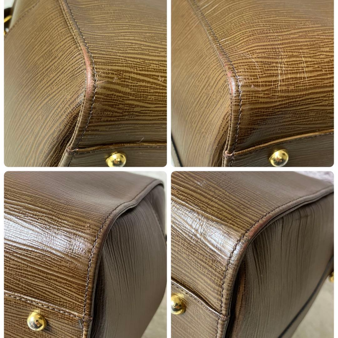 VERSACE✨サンバースト オールレザー 本革 2way ボストンバッグ