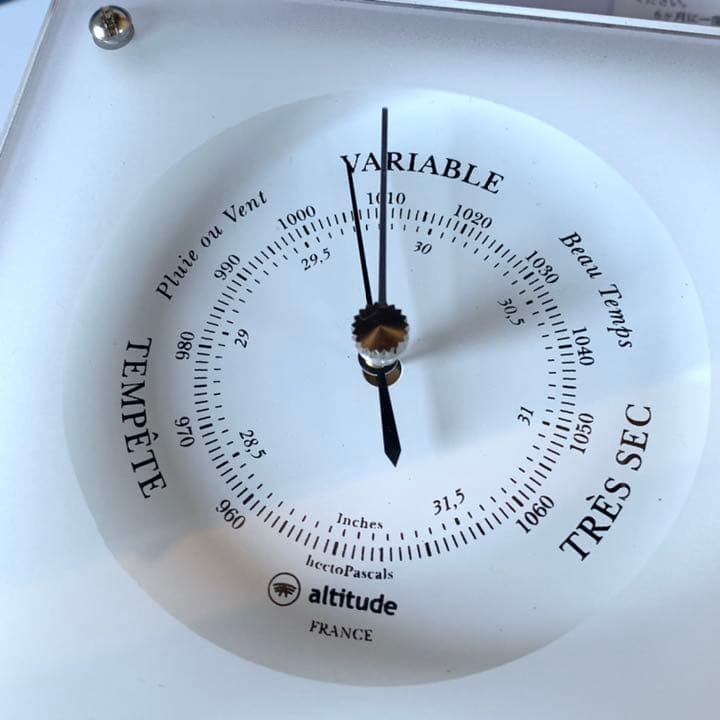 新品 altitude 輸入気象計 フランス製 温度計 湿度計 気圧計 説明書付