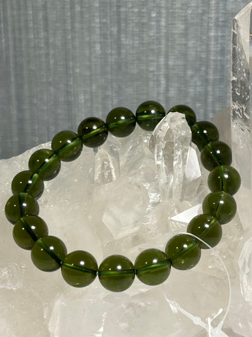 【お守り天然石】極上グリーングラス ブレスレット｜穏やかな日常へ