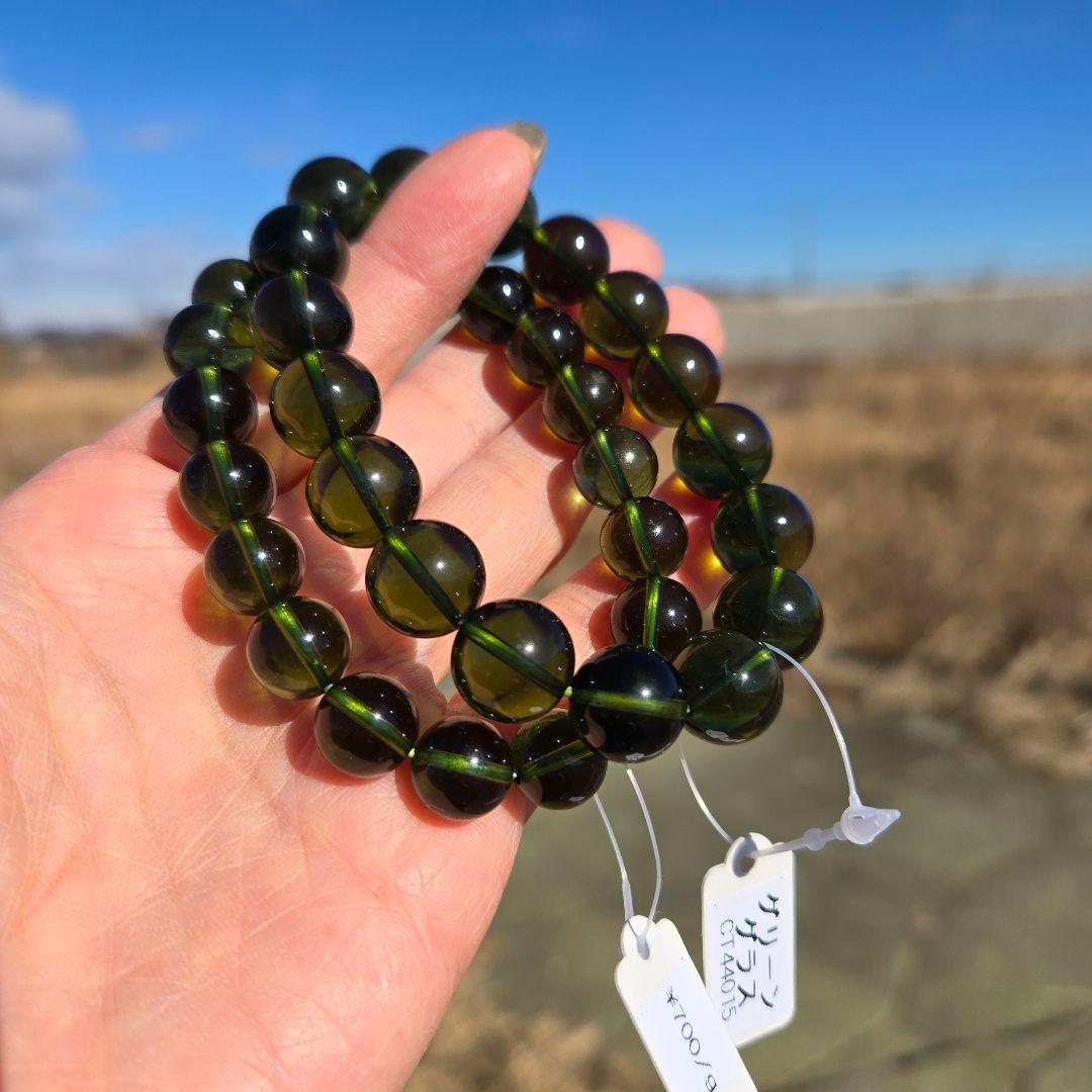 【お守り天然石】極上グリーングラス ブレスレット｜穏やかな日常へ