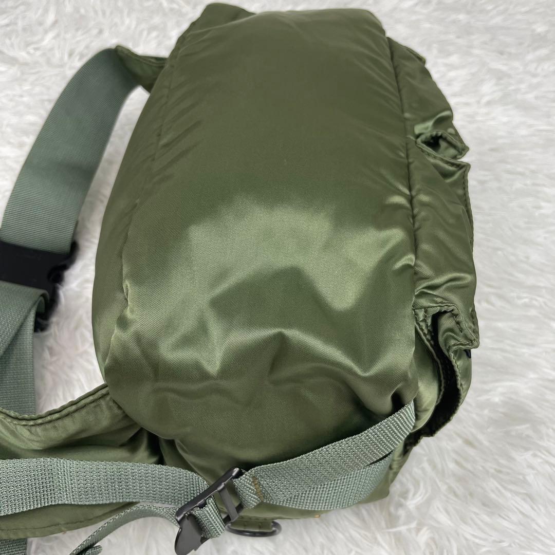 超極美品✨PORTER✨タンカー✨ウエストボディバッグ✨希少人気カラー✨カーキ緑
