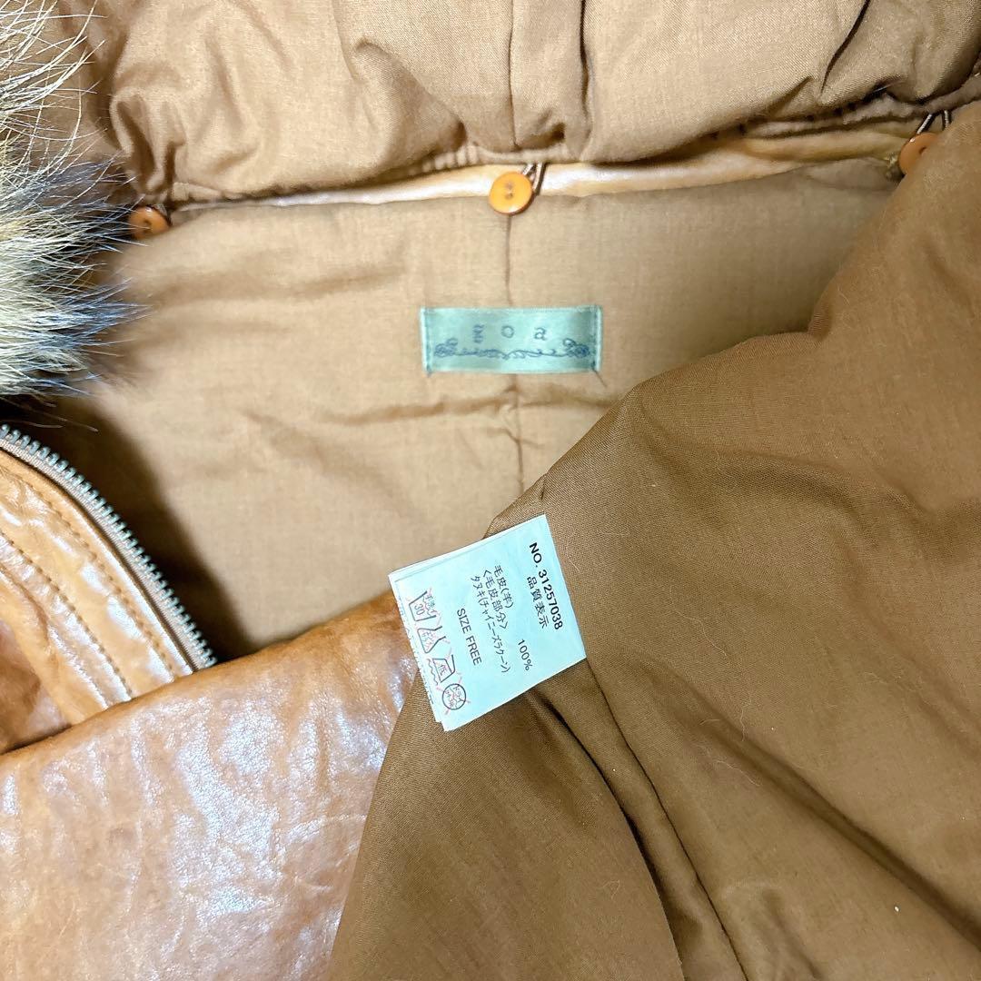 goa ゴア ファー付 本革 キャメル レザージャケット ライダース