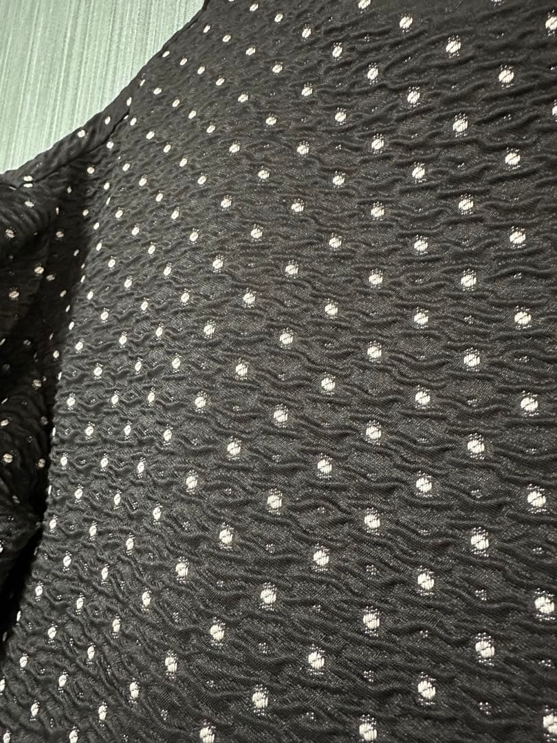 Bluelea ブルレア ドットジャガードブラウス ブラック