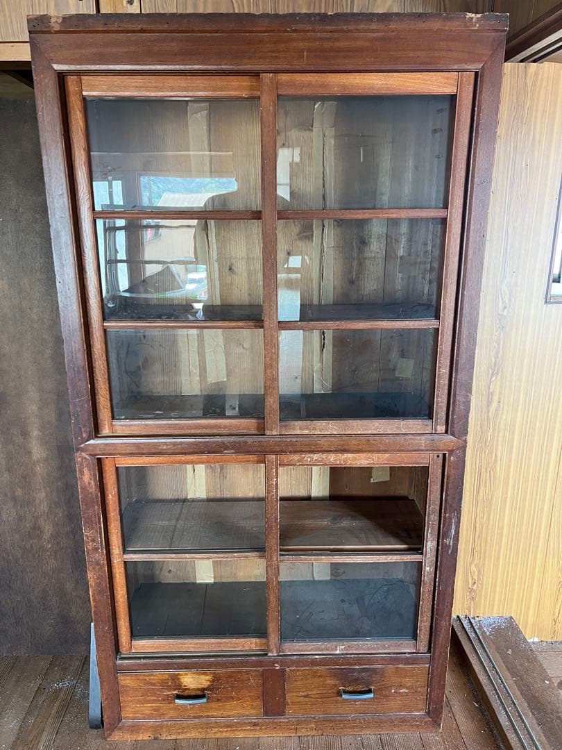 m*d様 【O-1607】水屋 食器棚 飾り棚 キャビネット 昭和レトロ アンテ