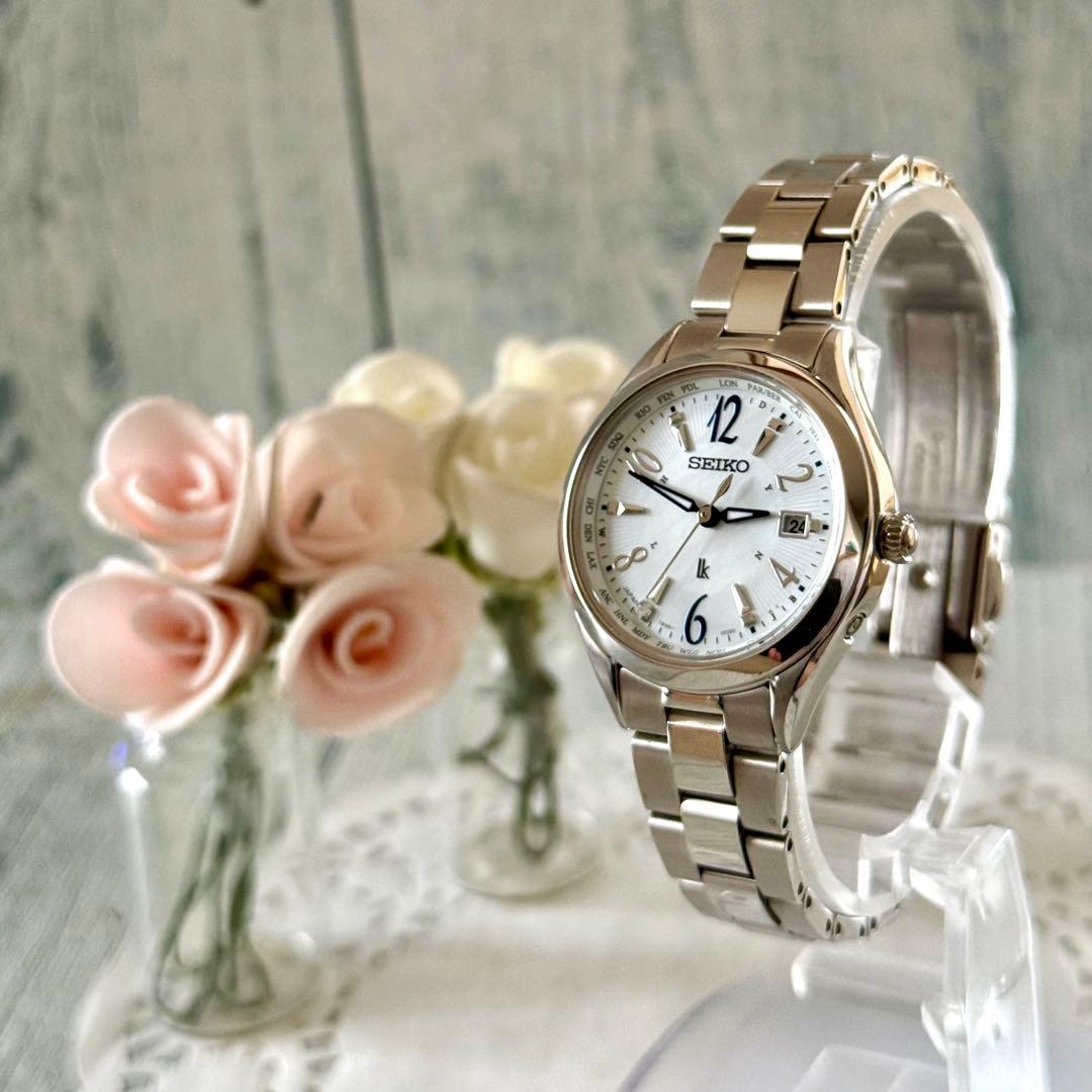【希少】SEIKO ルキア 腕時計 1B35-0AW0 チタン 電波ソーラー