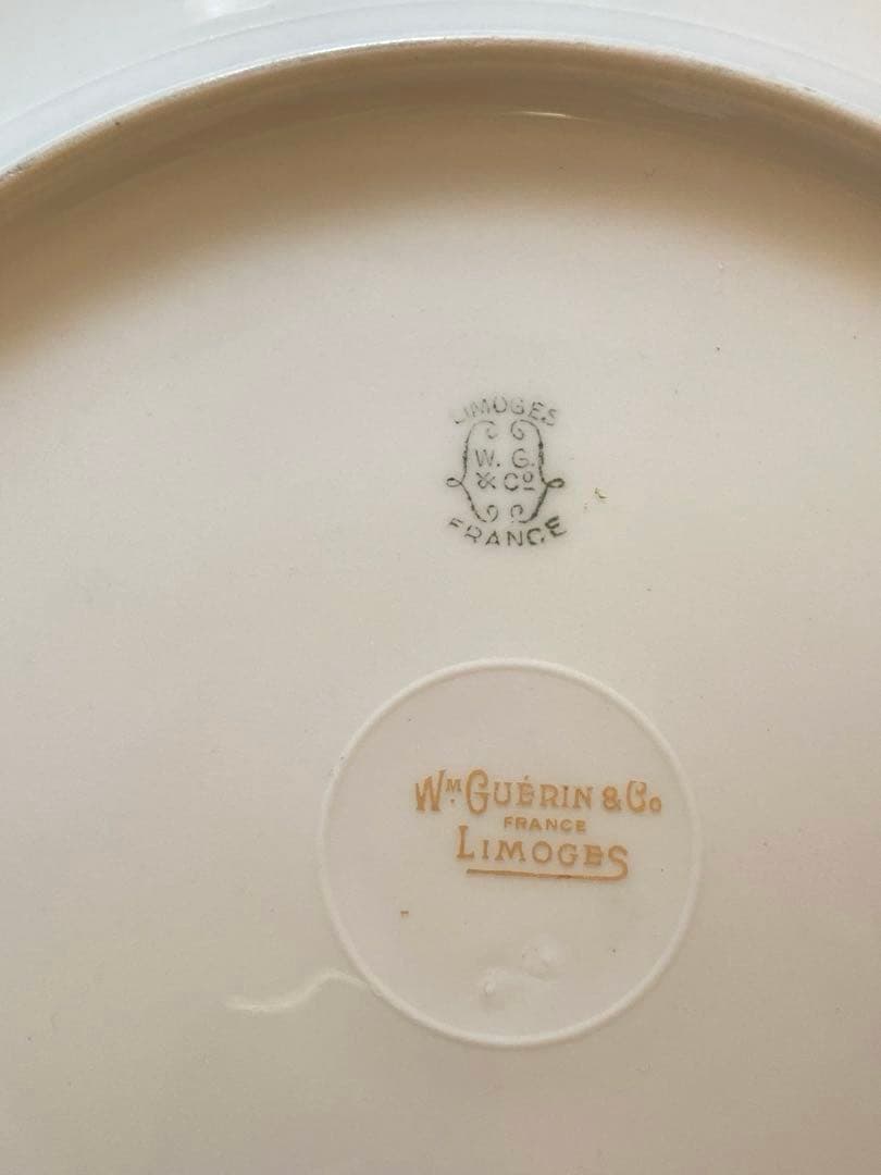 【ゲラン／リモージュ】22金彩 アシッドゴールド／皿 プレート ４枚セット