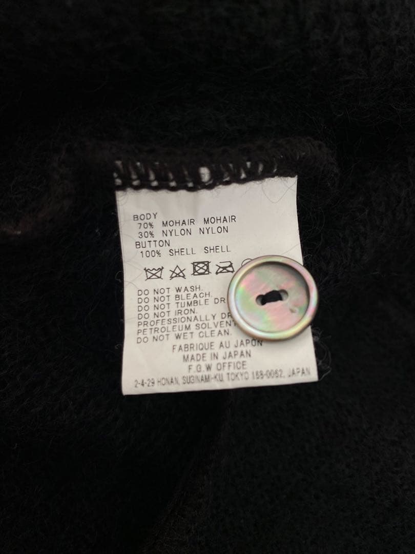 A.R.P Premium Mohair Cardigan Black 野村訓市