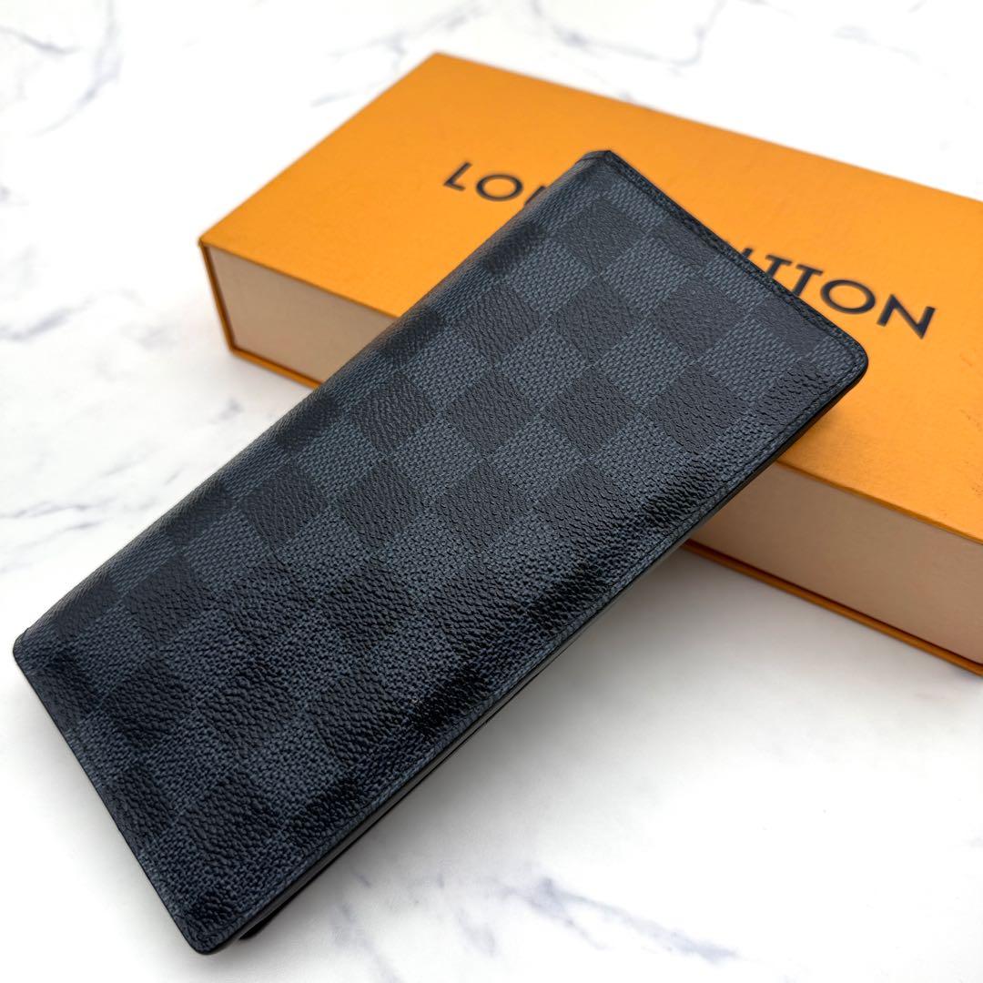 【ルイ ヴィトン】ダミエ ポルトフォイユ ブラザ 二つ折財布 長財布