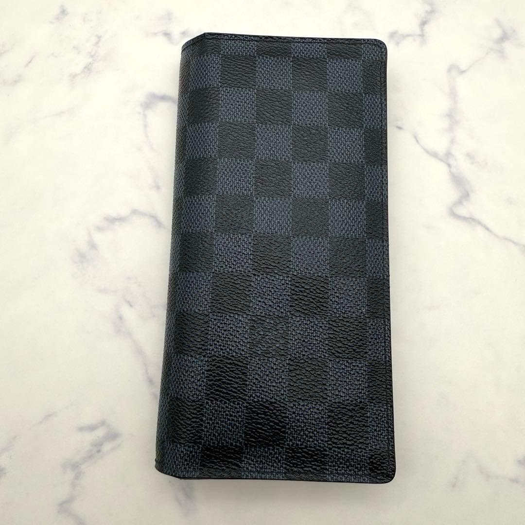 【ルイ ヴィトン】ダミエ ポルトフォイユ ブラザ 二つ折財布 長財布