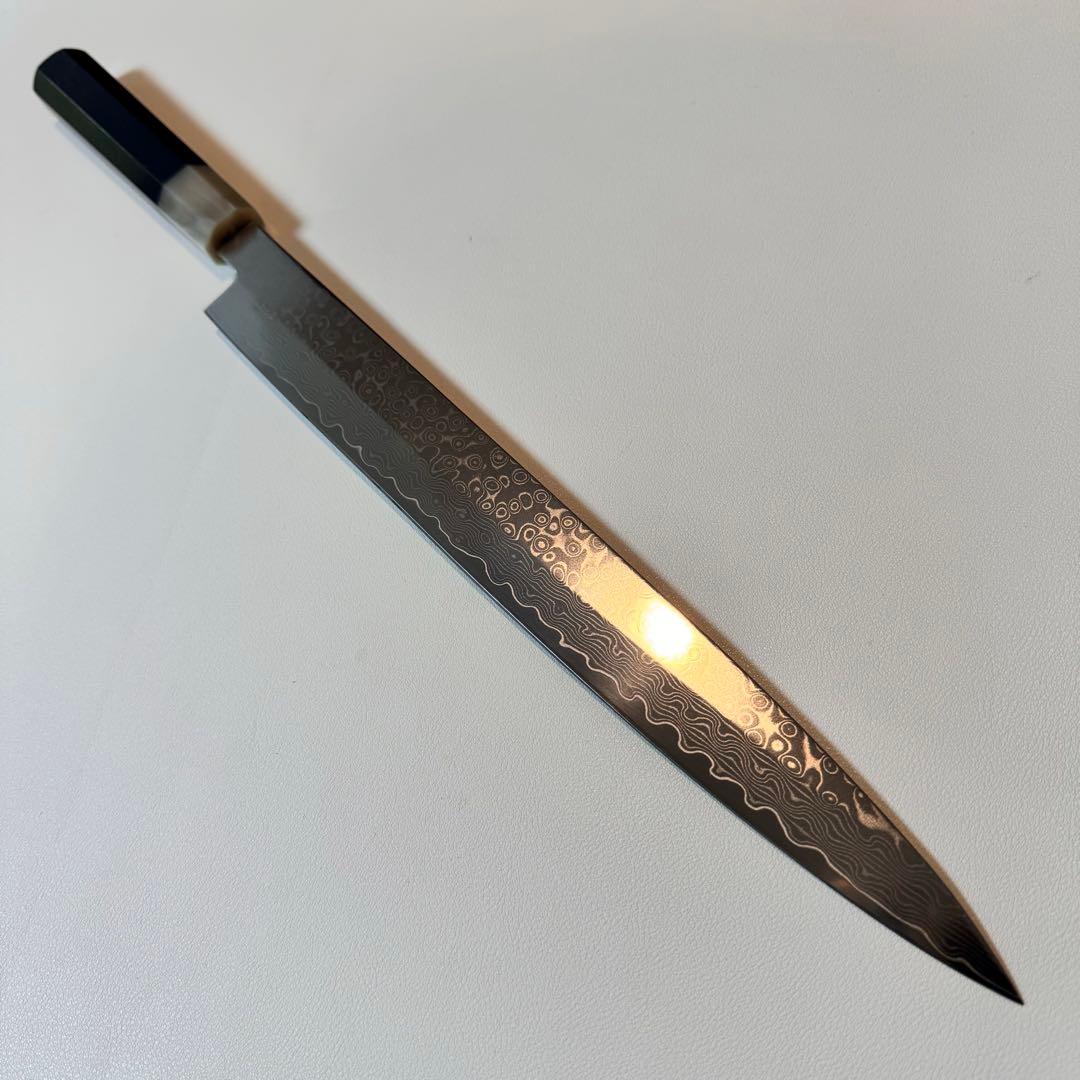 【けん様 リクエスト 2点 まとめ商品】300mm 墨流しダマスカス 柳刃包丁