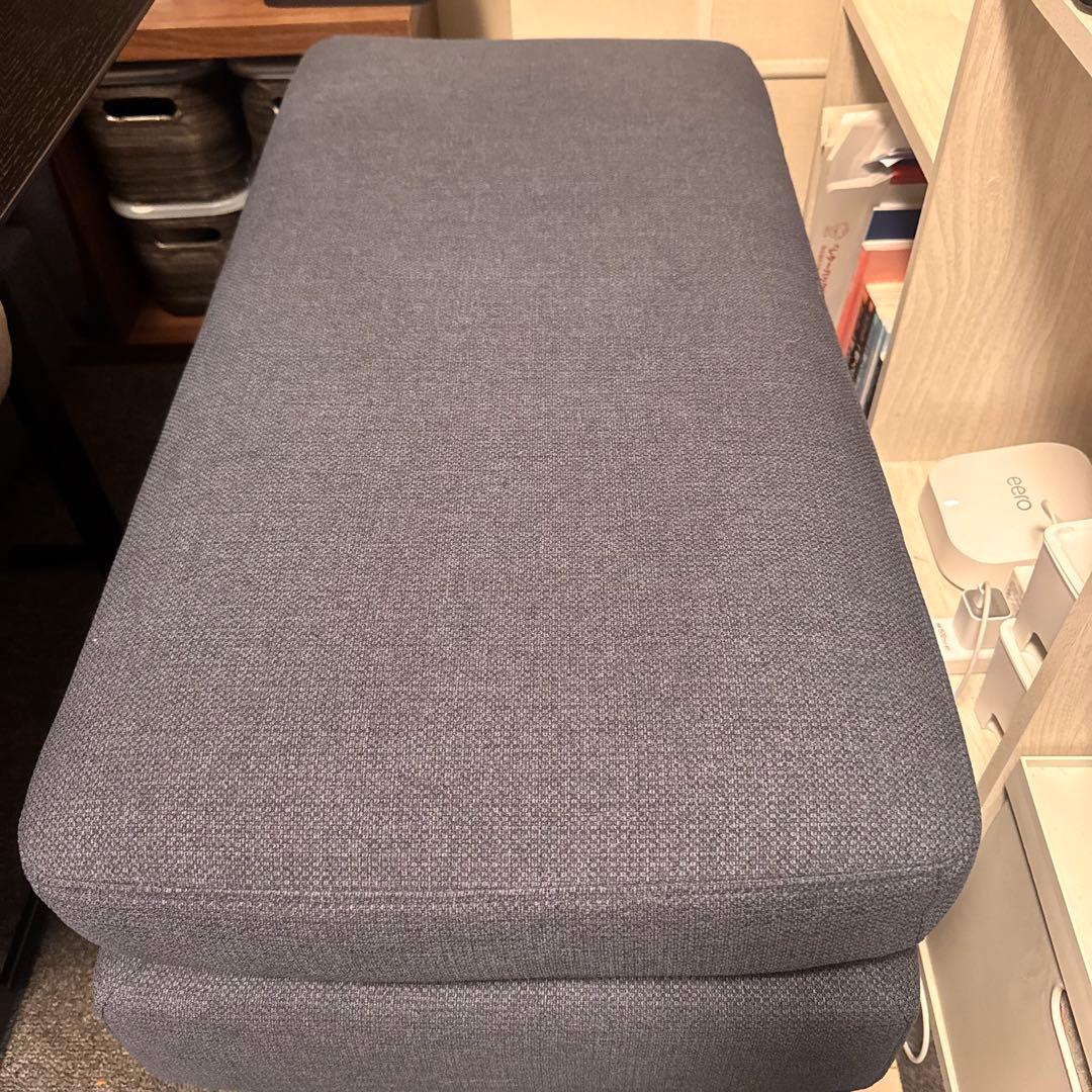 ニトリ　傷・汚れに強い 広い座面のゆったりソファ ハーフスツール