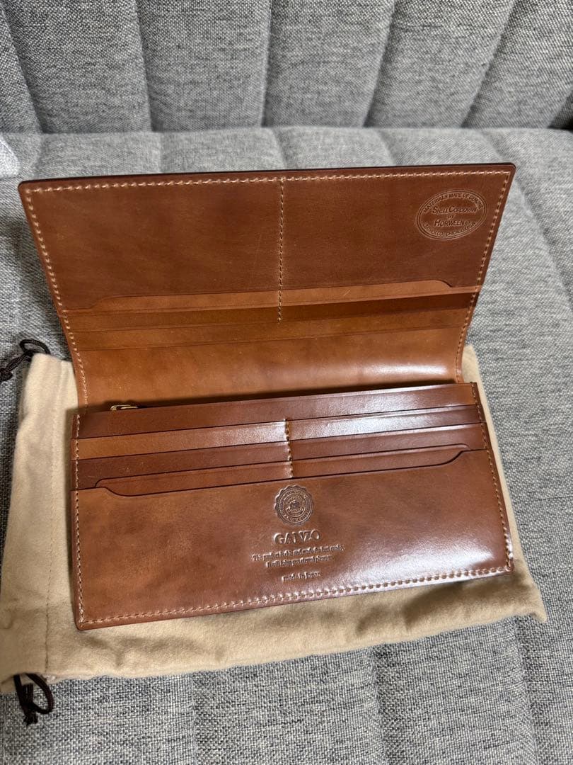 SHELL CORDOVAN 2 シェルコードバン2ファスナー小銭入れ付き長財布