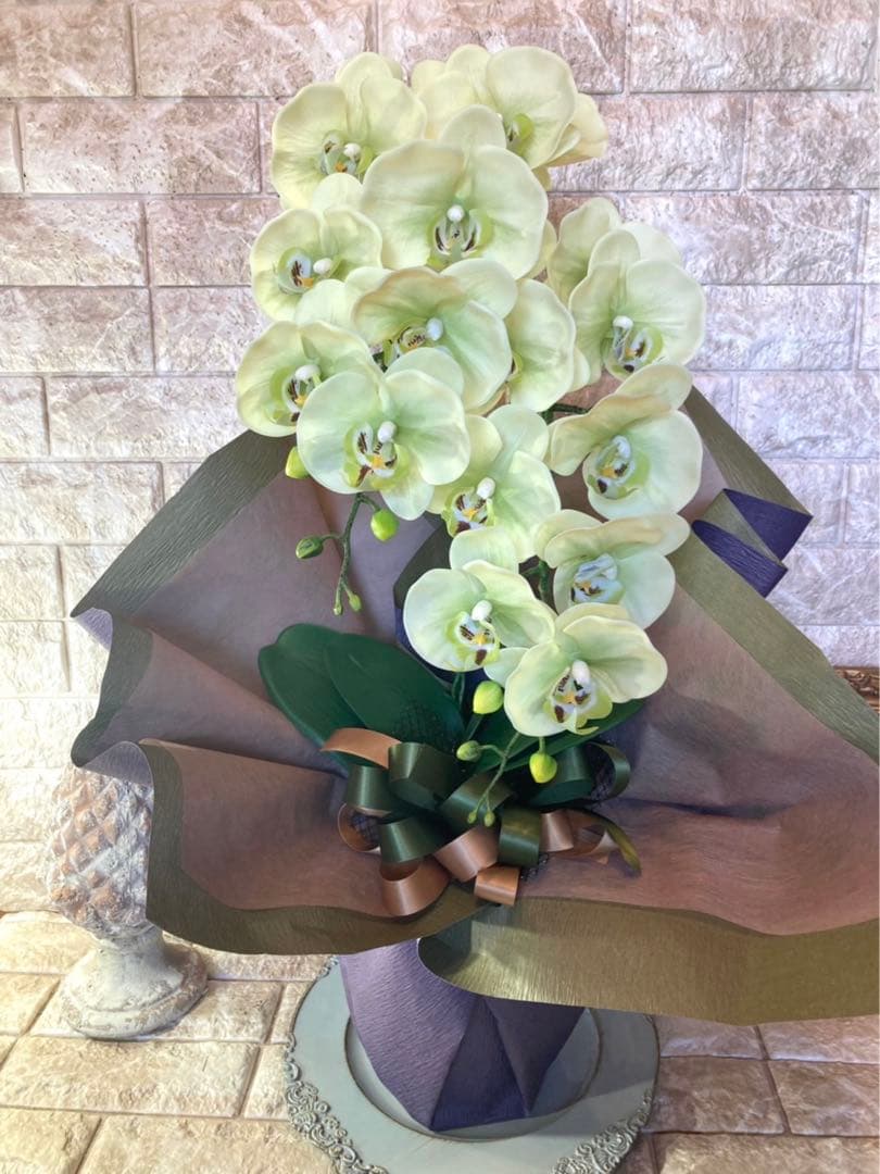 光触媒　人工観葉植物　ウォールグリーン　フェイクグリーン　リアル胡蝶蘭70gg