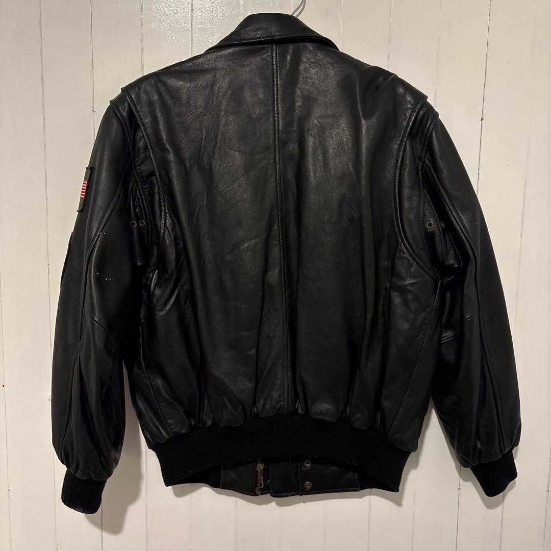 フリーダム　黒レザージャケット　羊皮