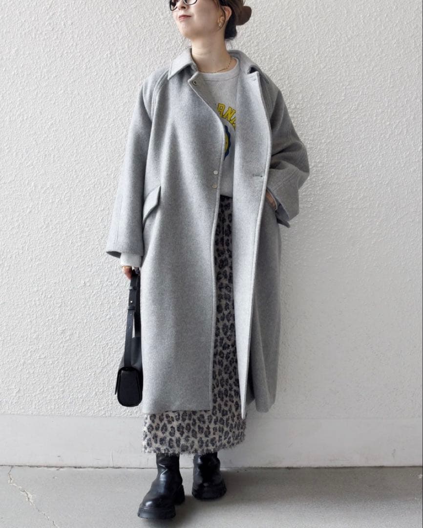 【未使用】SHIPS any バルマカーンコクーンコート 25AW