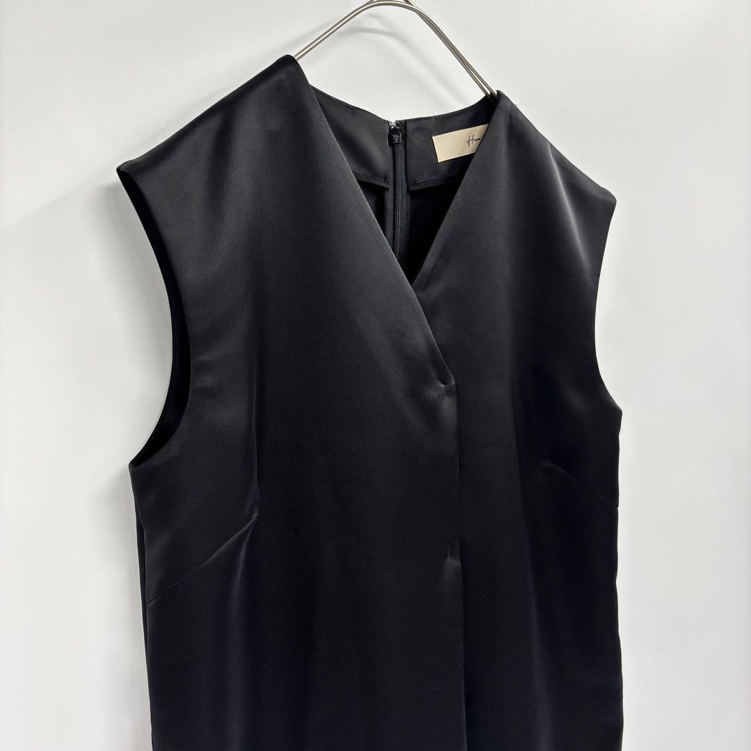 美品　Heve　レディース　サテン　オールインワン　M　ブラック
