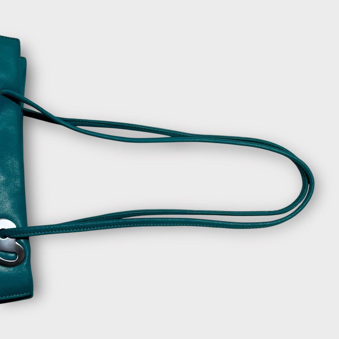 超美品✨LOEWE ロエベ　ショルダーバッグ　トートバッグ　青緑系　A5サイズ