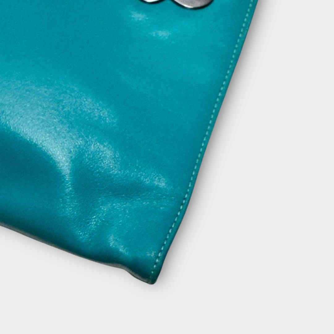 超美品✨LOEWE ロエベ　ショルダーバッグ　トートバッグ　青緑系　A5サイズ