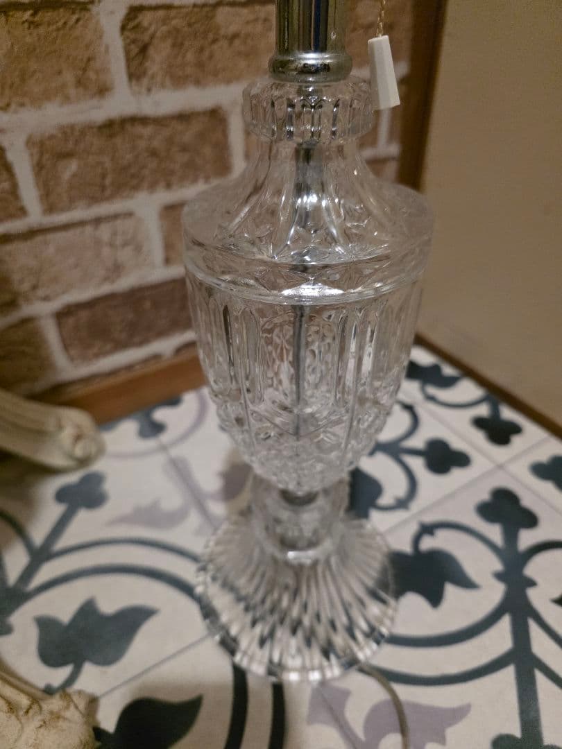 アンティーク　ガラスランプ