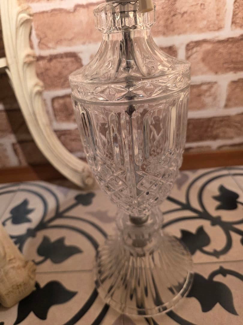 アンティーク　ガラスランプ