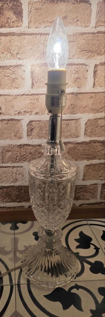 アンティーク　ガラスランプ