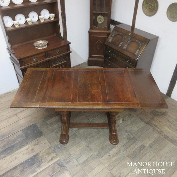 イギリス アンティーク 家具 ドローリーフテーブル ダイニング 英国 6063d