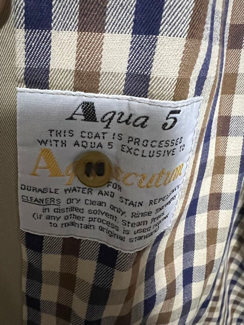 Aquascutum ベージュ トレンチコート 一枚袖