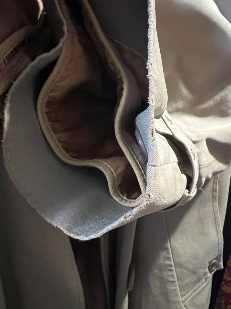 Aquascutum ベージュ トレンチコート 一枚袖