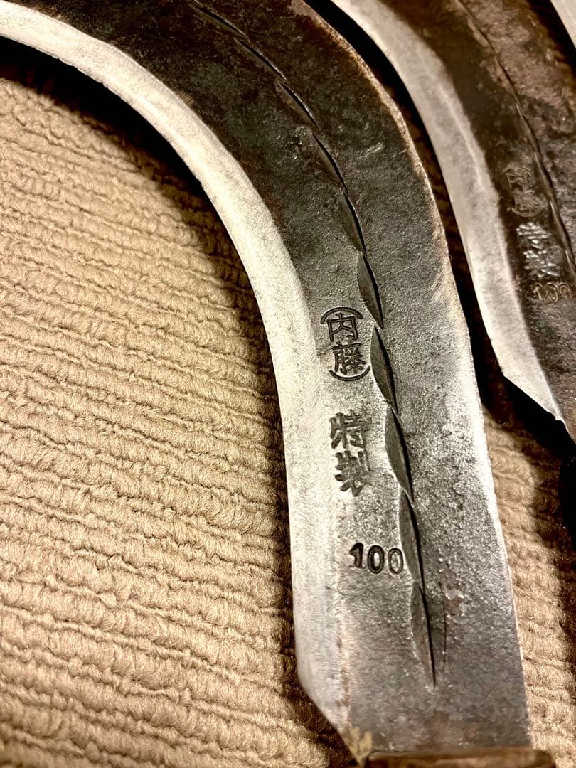 在銘夜叉龍他　極上造林鎌4本まとめて　草刈鎌 大鎌 林業 草刈　長柄鎌