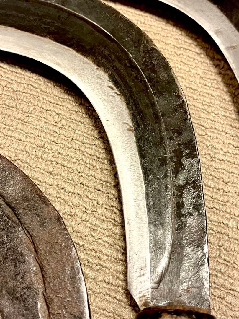 在銘夜叉龍他　極上造林鎌4本まとめて　草刈鎌 大鎌 林業 草刈　長柄鎌