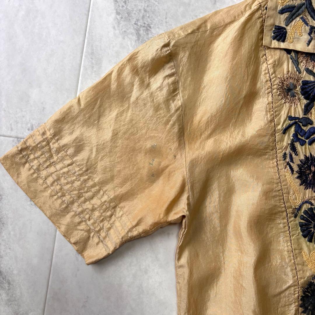 【archive】dries van noten シルク100% 手刺繍ブラウス