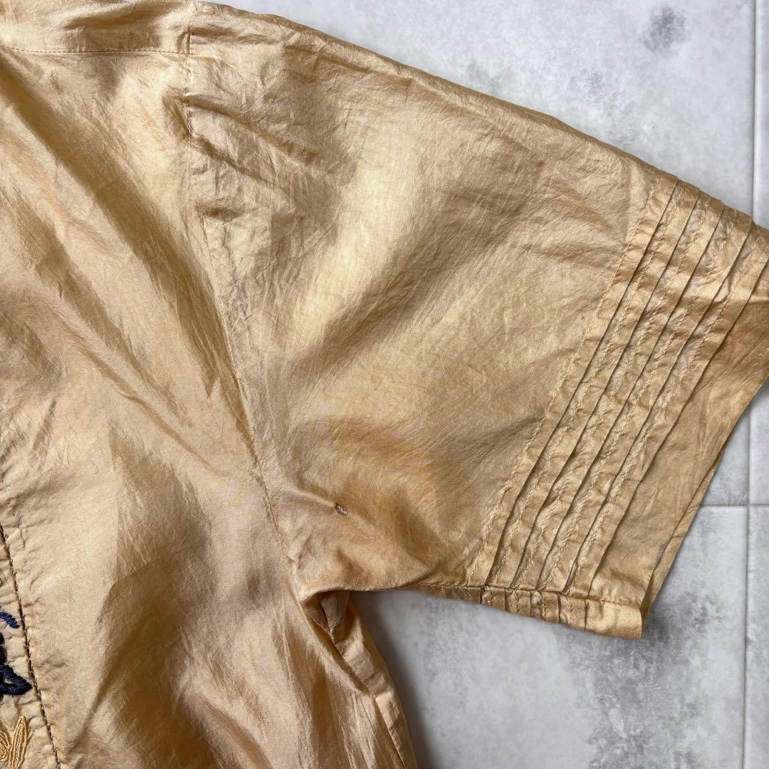 【archive】dries van noten シルク100% 手刺繍ブラウス