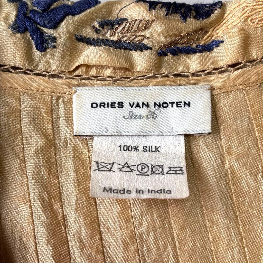 【archive】dries van noten シルク100% 手刺繍ブラウス