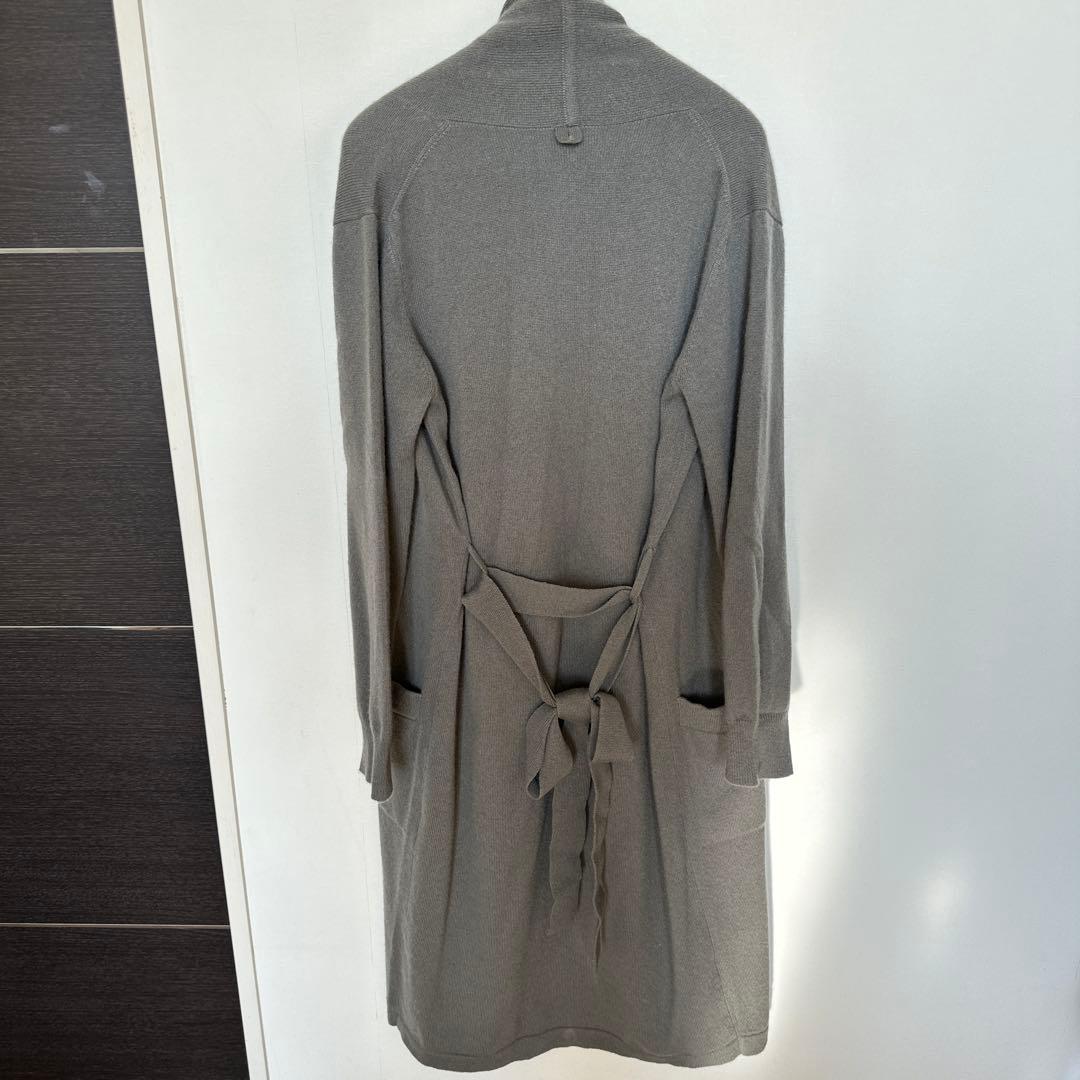 マーガレットハウエル　グレー ロングカーディガン カシミヤ100%