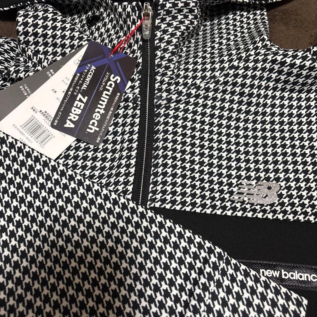新品　ニューバランスゴルフ レディース フルジップ フーディー 千鳥柄　L