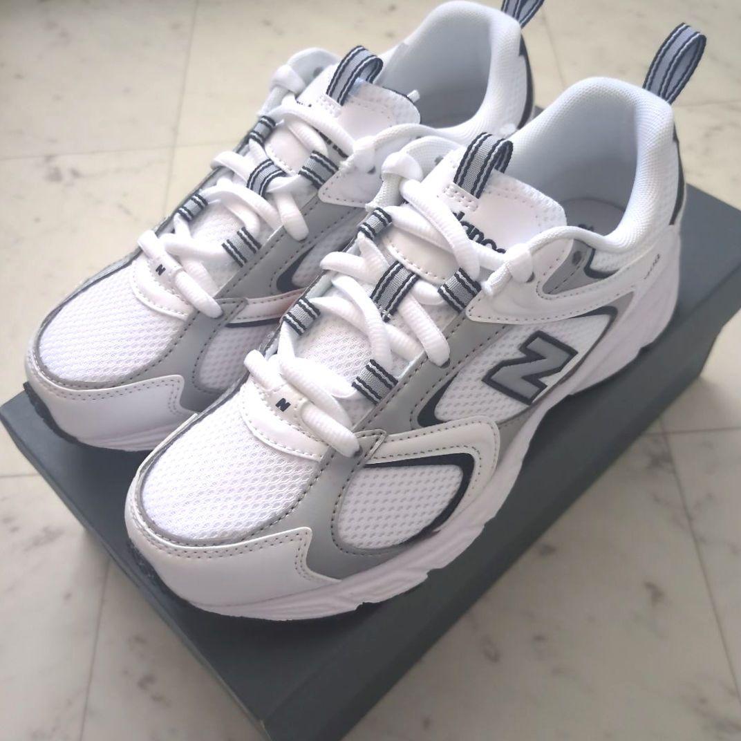 【新品】ニューバランスML408A ホワイト/シルバー 23.0cm