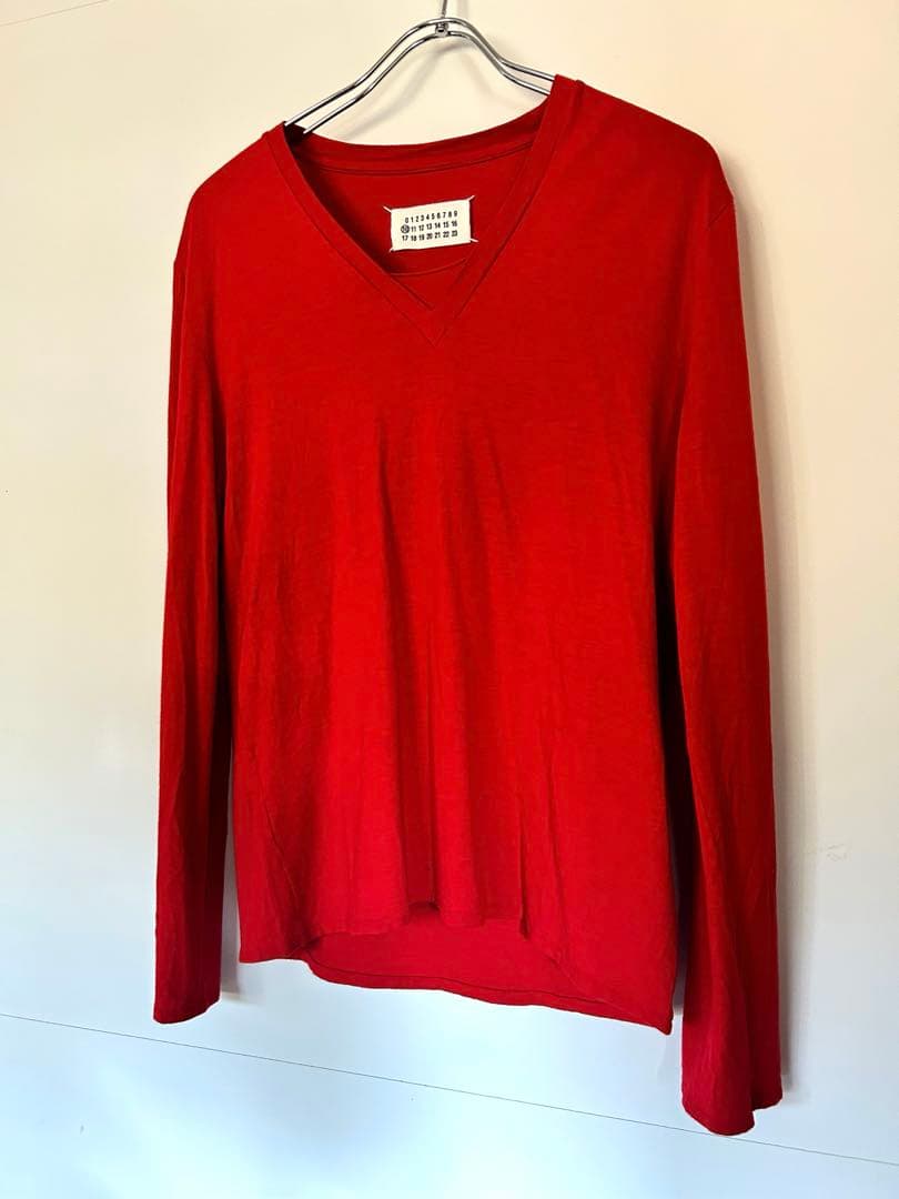 マルタンマルジェラ10 変形ネックロングTシャツ